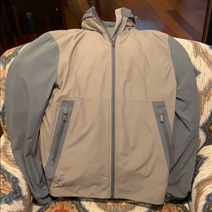 Mens Lululemon Rain Jacket Spring Wind Breaker Tan
